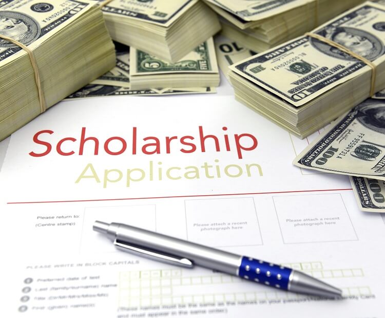 Scholarship application form and money